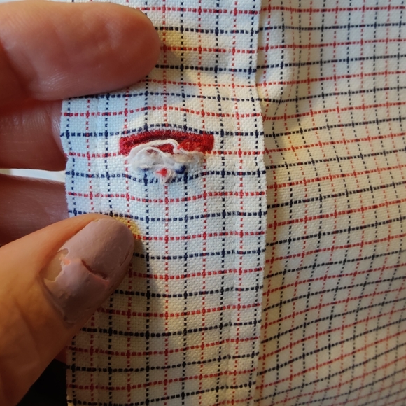 Cremieux Men's cross pattern dress shirt by (Washed) (Small) ♥️👕🤍 - Picture 9 of 16